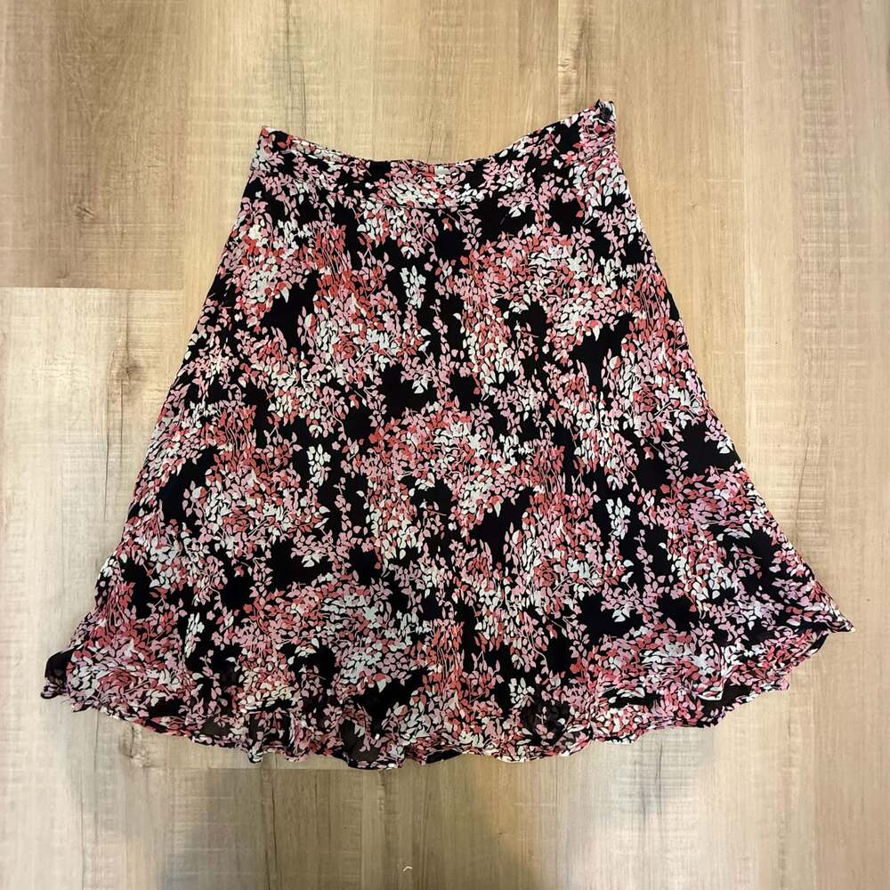 Y2K Style & Co. Petite Floral Print Rayon Midi Skirt Size 6P